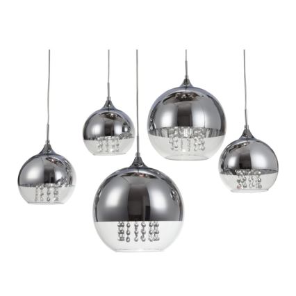 Maytoni P140-PL-170-5-N - Candeeiro suspenso FERMI 5xE27/60W/230V cromado brilhante