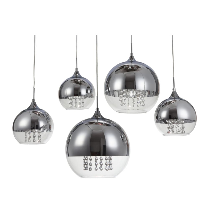 Maytoni P140-PL-170-5-N - Candeeiro suspenso FERMI 5xE27/60W/230V cromado brilhante