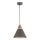 Maytoni P359-PL-220-C - Candeeiro suspenso BICONES 1xE27/60W/230V diâmetro 22 cm cinzento/bege