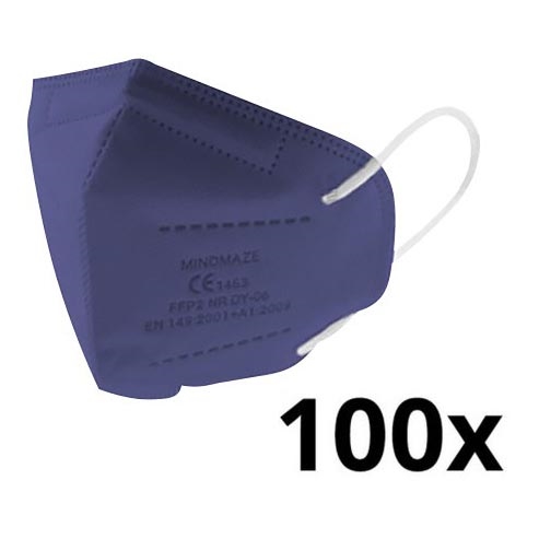 Media Sanex Máscara de tamanho de criança FFP2 NR Azul escuro 100pcs
