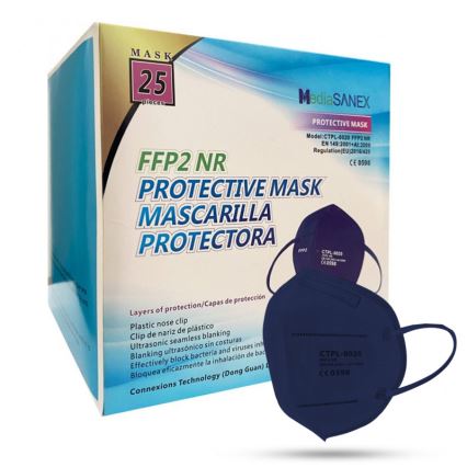 Media Sanex Máscara FFP2 NR / KN95 Azul Escura 50pcs