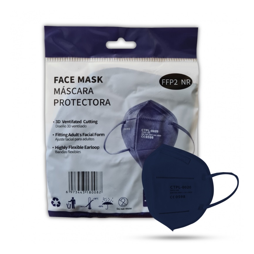 Media Sanex Máscara FFP2 NR / KN95 Azul Escura 50pcs