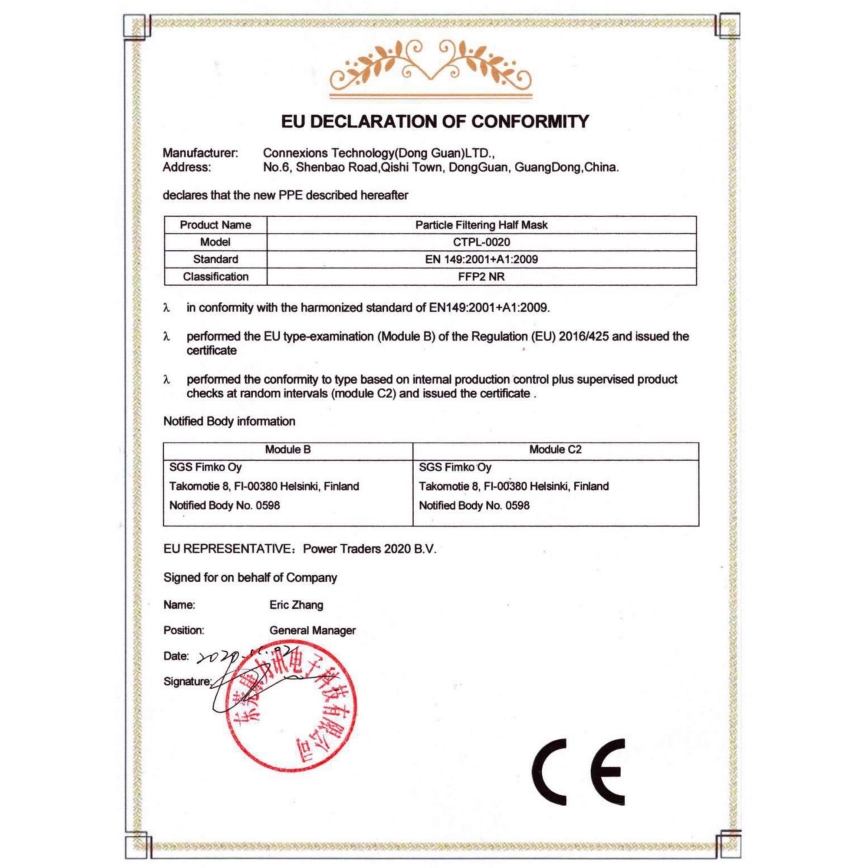 Media Sanex Máscara FFP2 NR / KN95 Rosa 1 pc