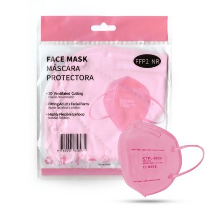 Media Sanex Máscara FFP2 NR / KN95 Rosa 1 pc