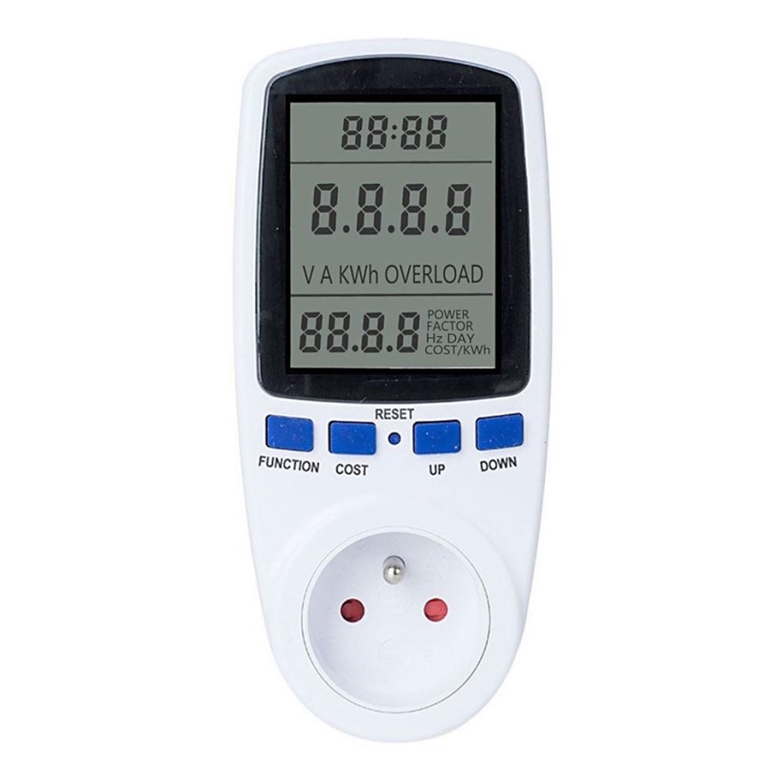 Medidor de Watts e de consumo elétrico 3600W/230V