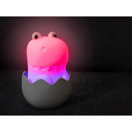 MegaLight - Candeeiro tátil para crianças LED RGB regulável DIGGY DINO LED/5V