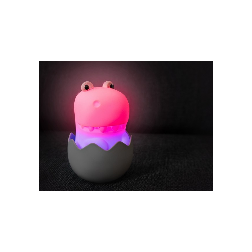 MegaLight - Candeeiro tátil para crianças LED RGB regulável DIGGY DINO LED/5V