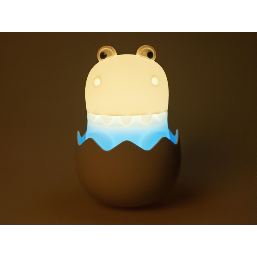 MegaLight - Candeeiro tátil para crianças LED RGB regulável DIGGY DINO LED/5V