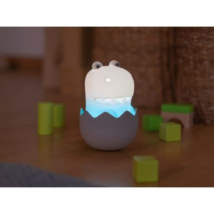 MegaLight - Candeeiro tátil para crianças LED RGB regulável DIGGY DINO LED/5V