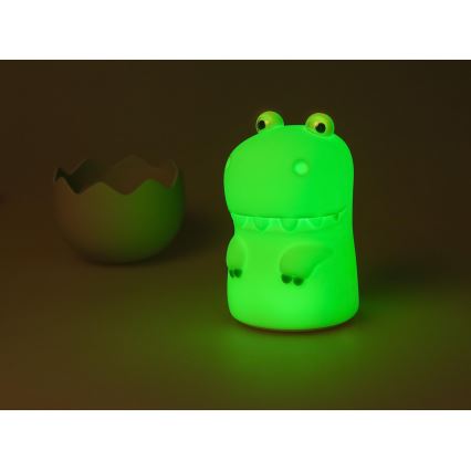 MegaLight - Candeeiro tátil para crianças LED RGB regulável DIGGY DINO LED/5V