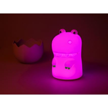 MegaLight - Candeeiro tátil para crianças LED RGB regulável DIGGY DINO LED/5V