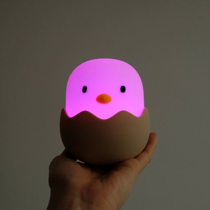 MegaLight - Candeeiro tátil para crianças LED RGB regulável EGGY EGG LED/5V
