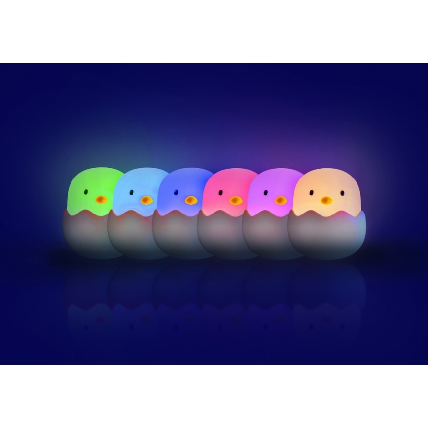 MegaLight - Candeeiro tátil para crianças LED RGB regulável EGGY EGG LED/5V