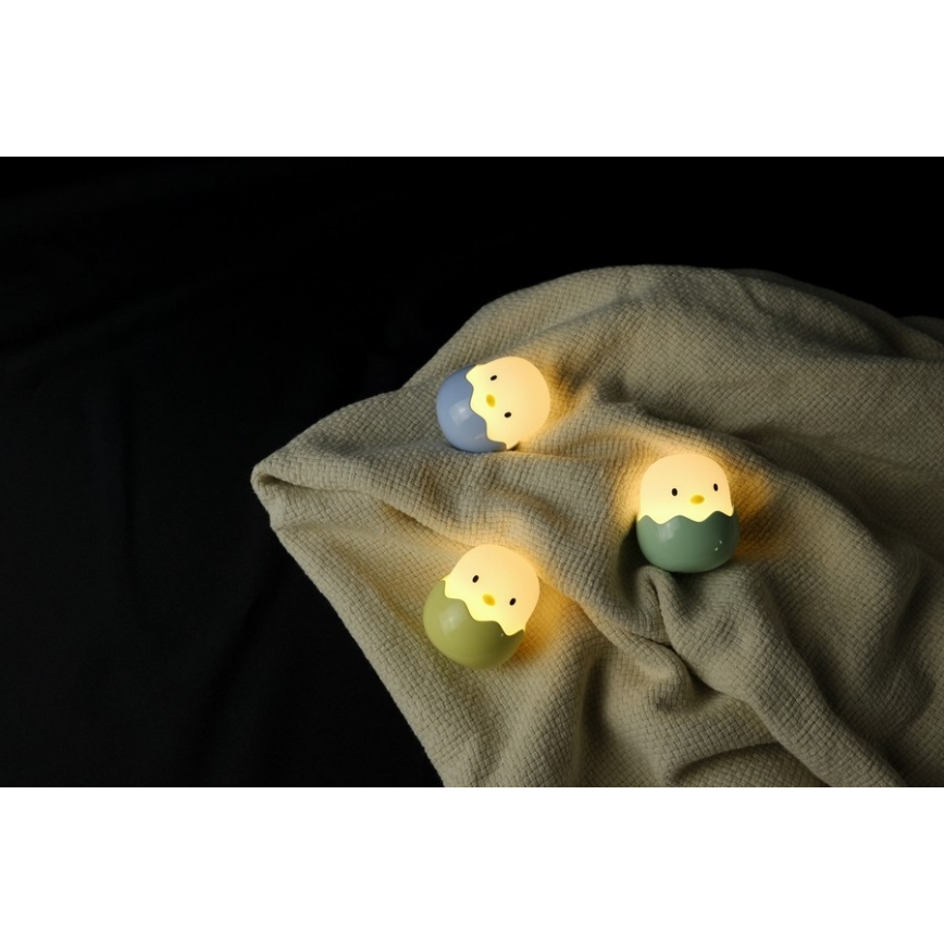MegaLight - Candeeiro tátil para crianças LED RGB regulável EGGY EGG LED/5V