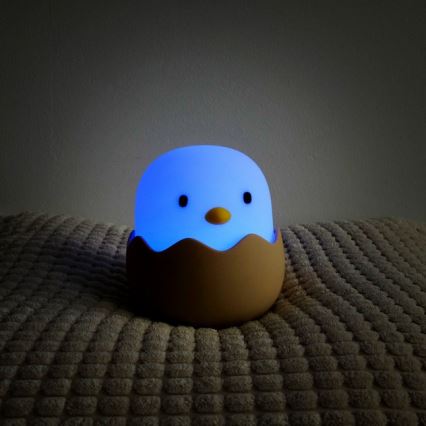 MegaLight - Candeeiro tátil para crianças LED RGB regulável EGGY EGG LED/5V