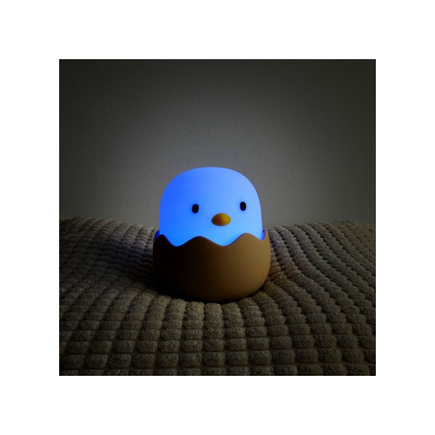MegaLight - Candeeiro tátil para crianças LED RGB regulável EGGY EGG LED/5V
