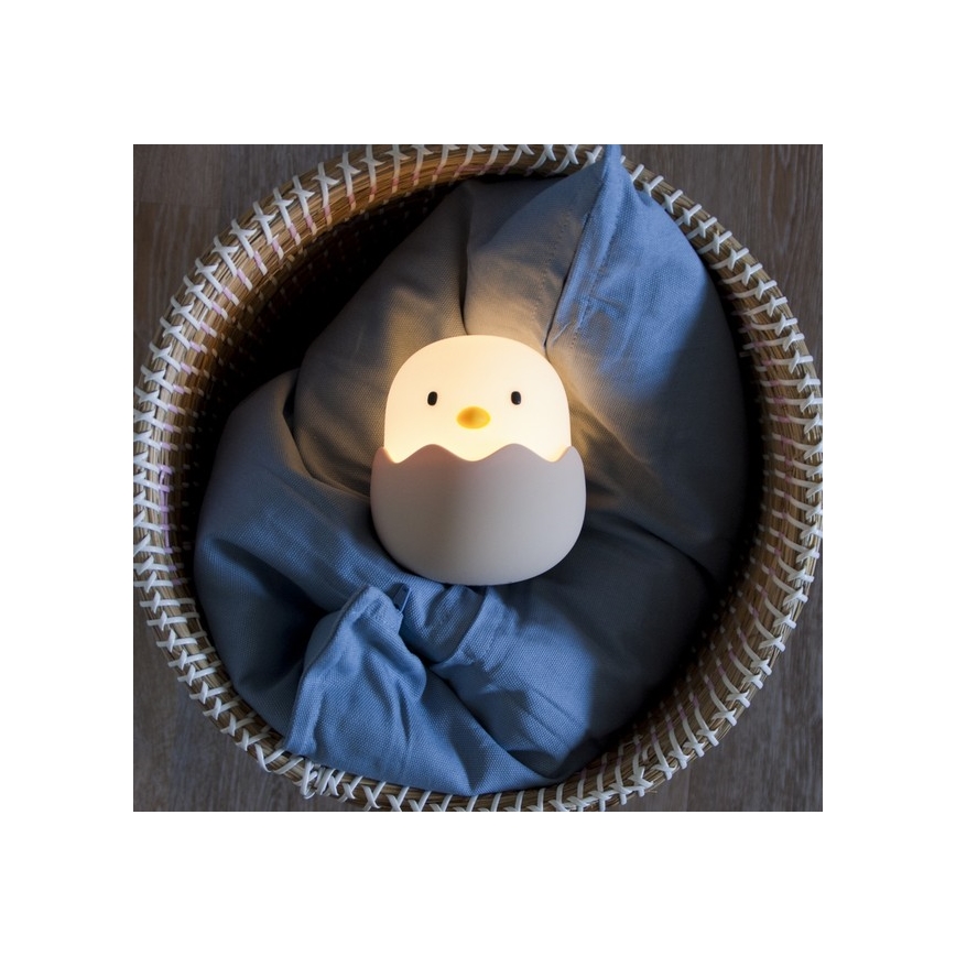 MegaLight - Candeeiro tátil para crianças LED RGB regulável EGGY EGG LED/5V