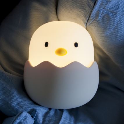 MegaLight - Candeeiro tátil para crianças LED RGB regulável EGGY EGG LED/5V
