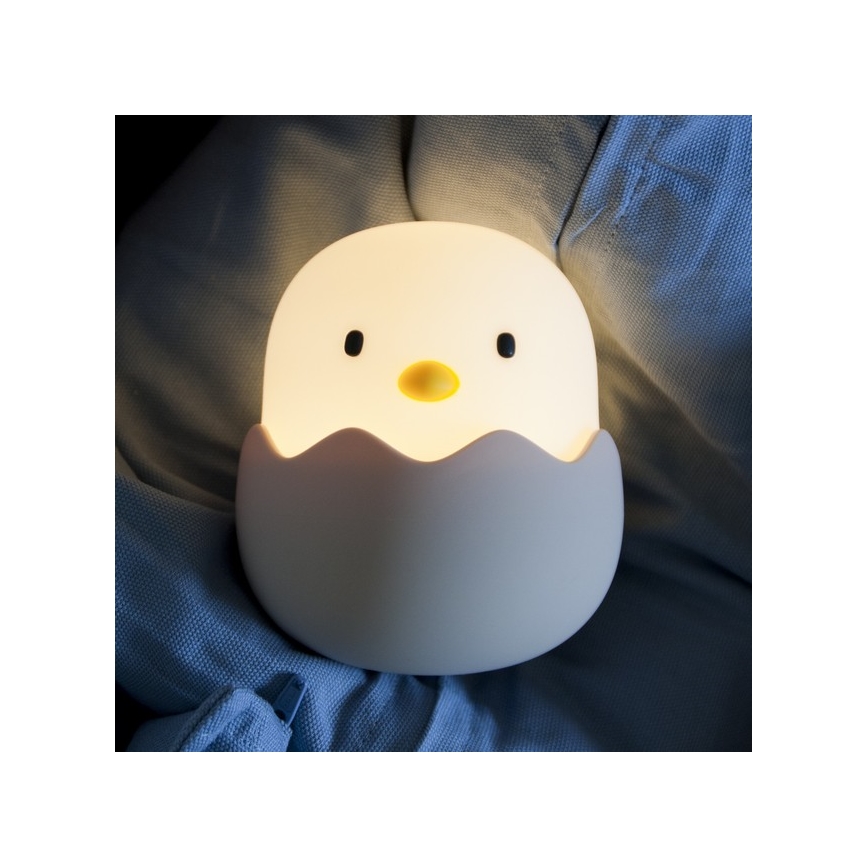 MegaLight - Candeeiro tátil para crianças LED RGB regulável EGGY EGG LED/5V