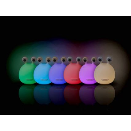MegaLight - Candeeiro tátil para crianças LED RGB regulável MOMO MOON LED/5V