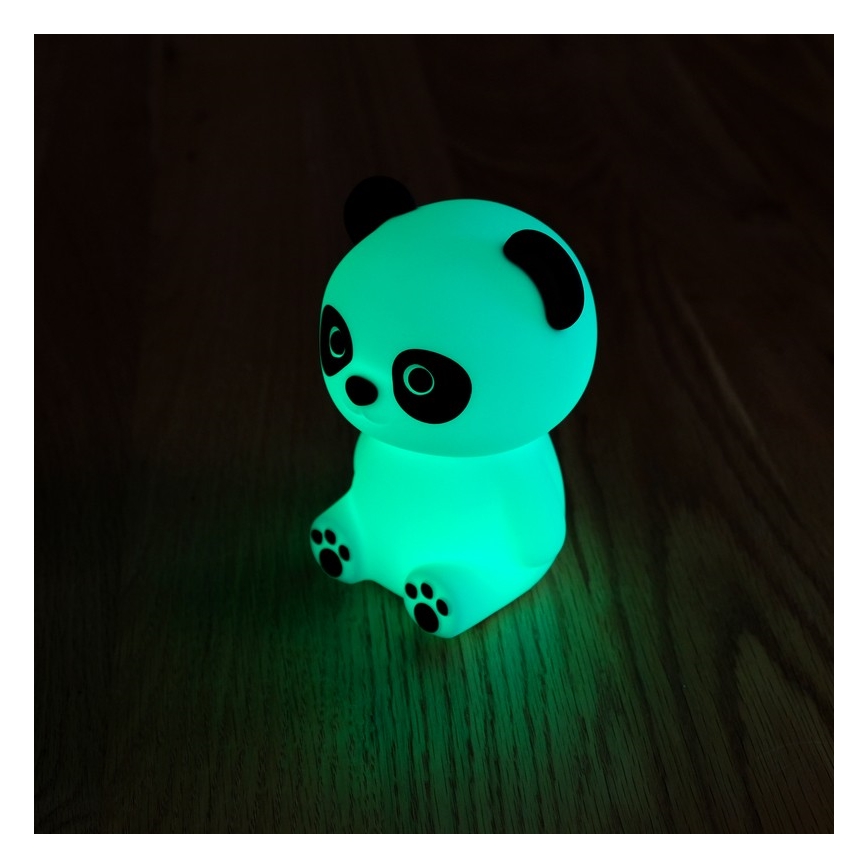 MegaLight - Candeeiro tátil para crianças LED RGB regulável PADDY PANDA LED/5V