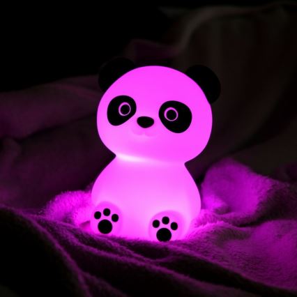 MegaLight - Candeeiro tátil para crianças LED RGB regulável PADDY PANDA LED/5V