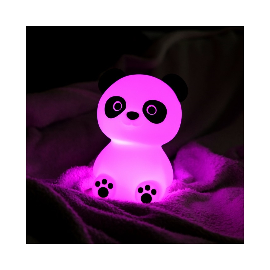 MegaLight - Candeeiro tátil para crianças LED RGB regulável PADDY PANDA LED/5V