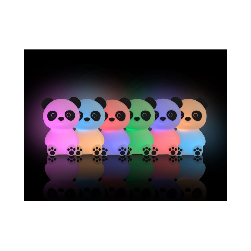 MegaLight - Candeeiro tátil para crianças LED RGB regulável PADDY PANDA LED/5V