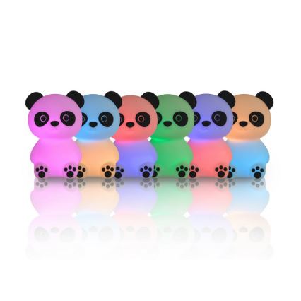 MegaLight - Candeeiro tátil para crianças LED RGB regulável PADDY PANDA LED/5V