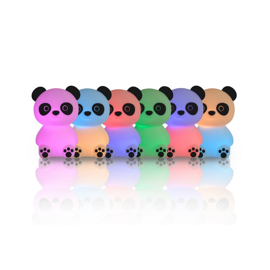 MegaLight - Candeeiro tátil para crianças LED RGB regulável PADDY PANDA LED/5V