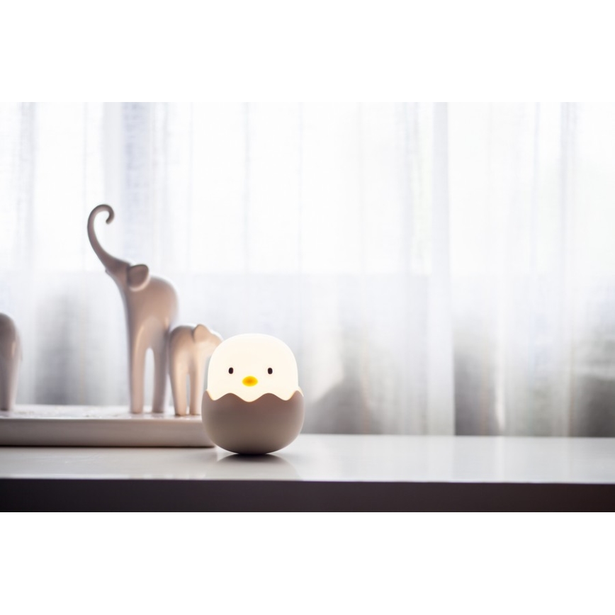 MegaLight - Lâmpada infantil recarregável com toque, LED RGB regulável EGGY EGG LED/5V