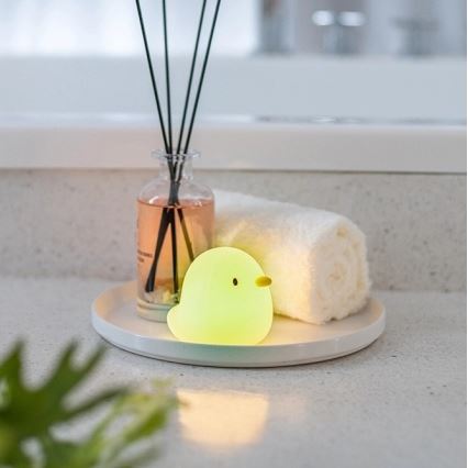 MegaLight - Luz LED RGB tátil de banheira  para crianças SWIMMY DUCK LED/5V