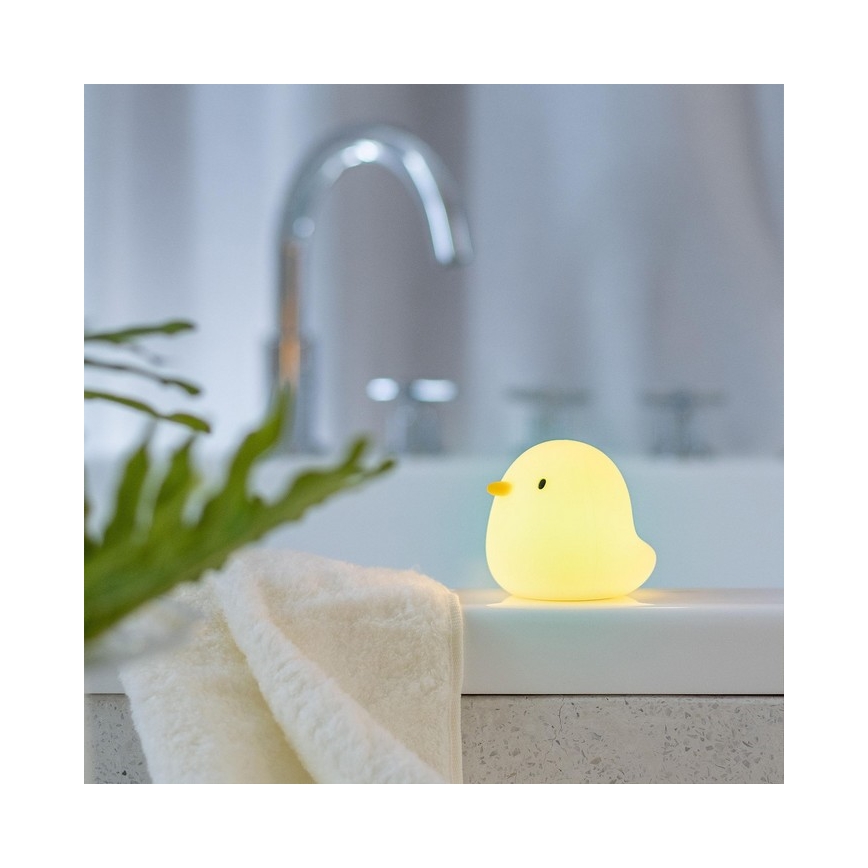 MegaLight - Luz LED RGB tátil de banheira  para crianças SWIMMY DUCK LED/5V