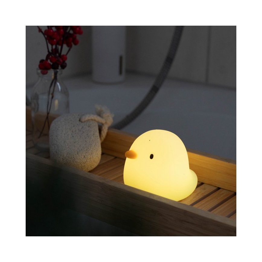 MegaLight - Luz LED RGB tátil de banheira  para crianças SWIMMY DUCK LED/5V