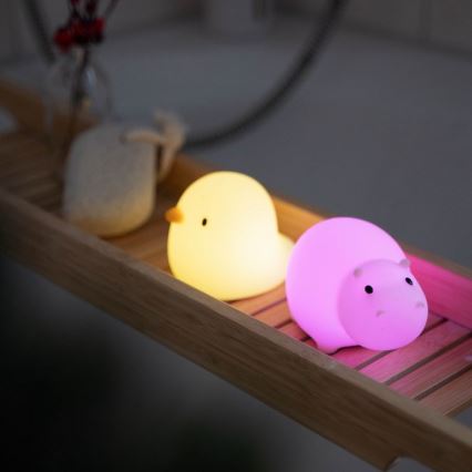 MegaLight - Luz LED RGB tátil de banheira  para crianças SWIMMY DUCK LED/5V