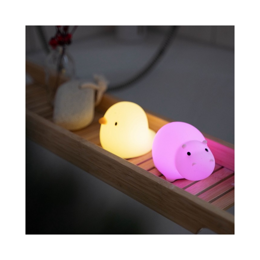 MegaLight - Luz LED RGB tátil de banheira  para crianças SWIMMY DUCK LED/5V