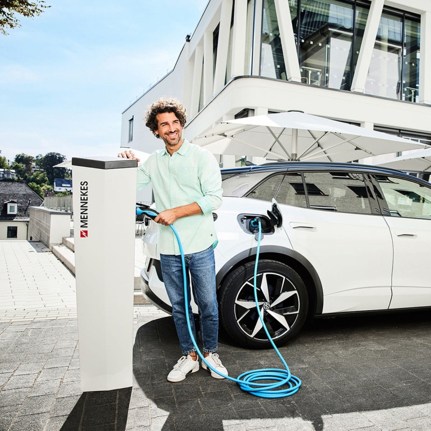 Mennekes - Cabo de carregamento para carros elétricos tipo 2 / tipo 1 7,5m 3,7kW 20A IP44