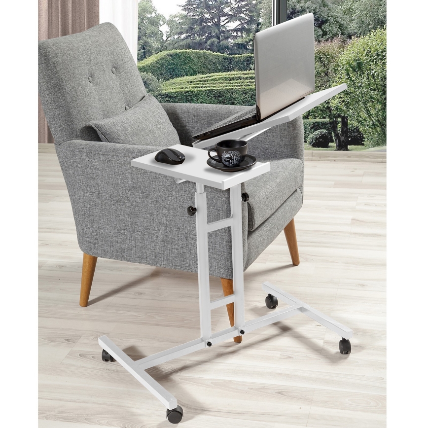 Mesa ajustável GLEN 87x67 cm branco