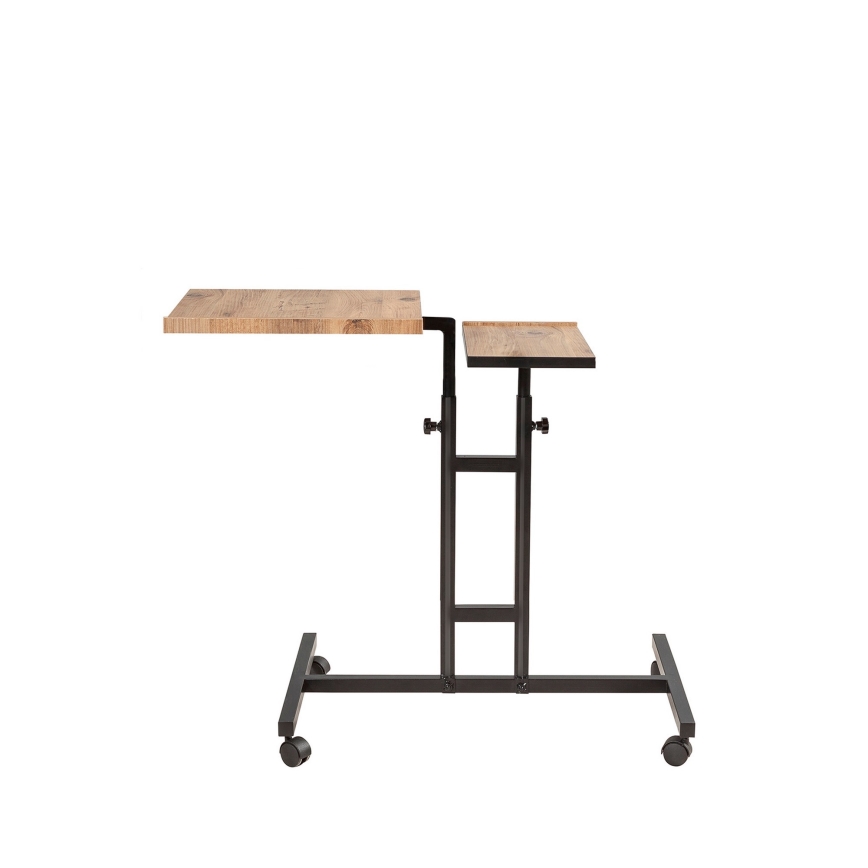 Mesa ajustável GLEN 87x67 cm castanho/preto