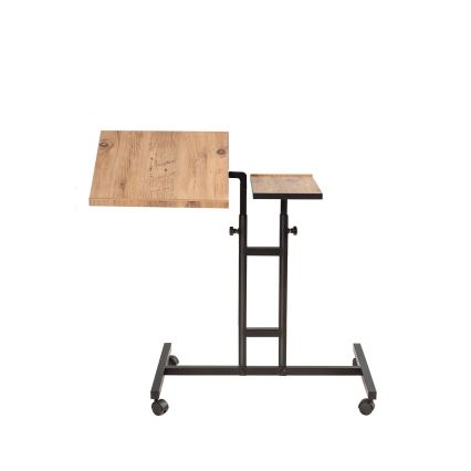 Mesa ajustável GLEN 87x67 cm castanho/preto