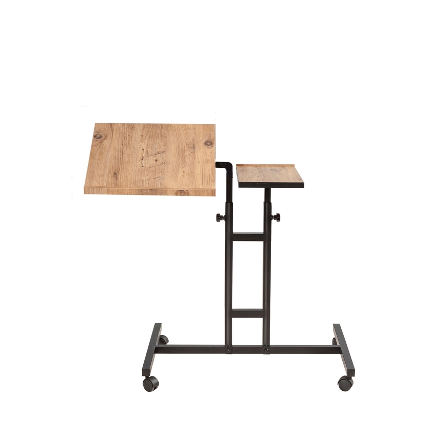 Mesa ajustável GLEN 87x67 cm castanho/preto
