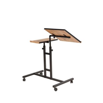 Mesa ajustável GLEN 87x67 cm castanho/preto