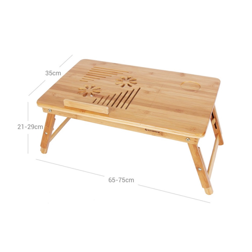 Mesa ajustável para computador para a cama LAT, castanha