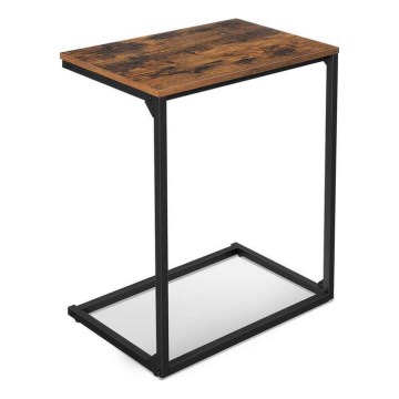 Mesa auxiliar ELDUR castanho/preto
