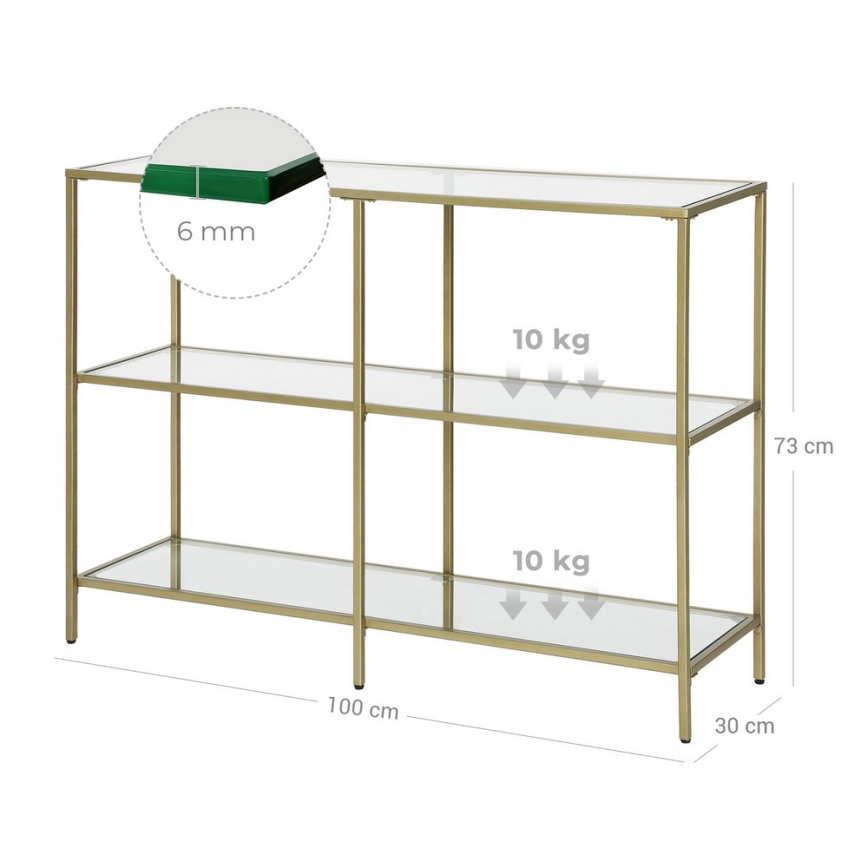 Mesa de apoio CIREL dourada