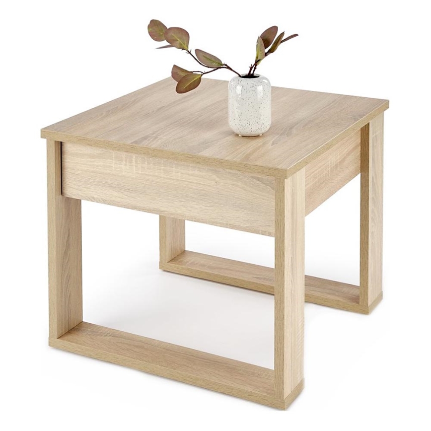 Mesa de apoio com gaveta NEA 52x60 cm carvalho sonoma