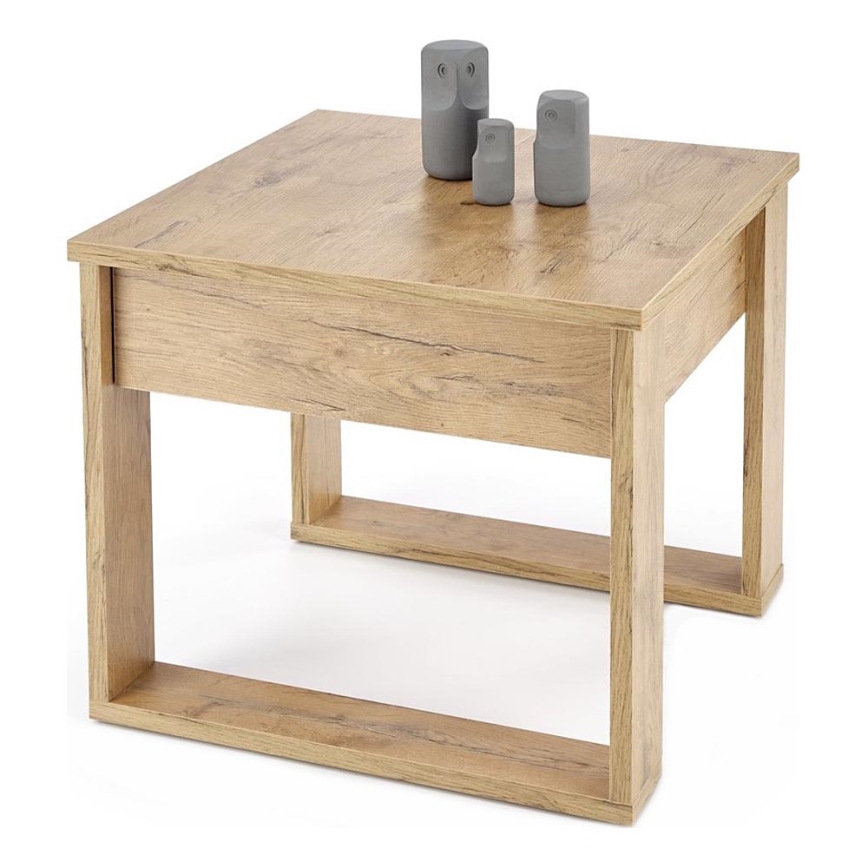 Mesa de apoio com gaveta NEA 52x60 cm carvalho wotan