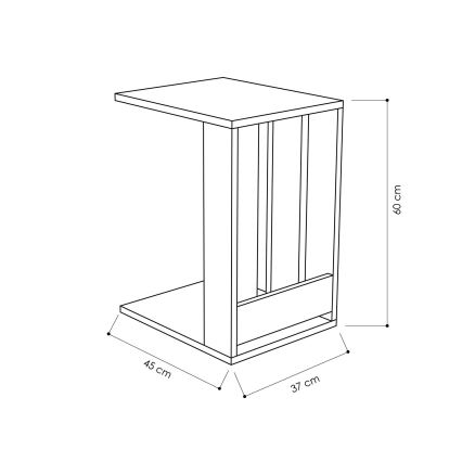 Mesa de apoio EDI 60x37 cm branca