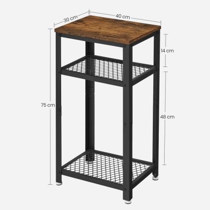 Mesa de apoio ELDUR castanha/preta