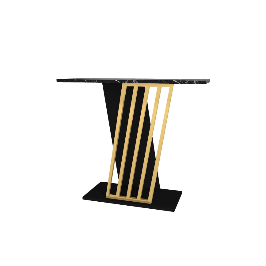 Mesa de apoio GRAVITY 76,8x90 cm preto/dourado